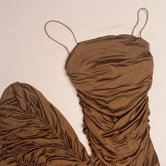 Brown Rouched Dress - Picture 4 of 5